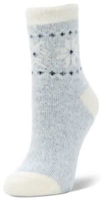 Little Hotties Double Layer Mink Large Snowflake Crew Socks, 1 Pair