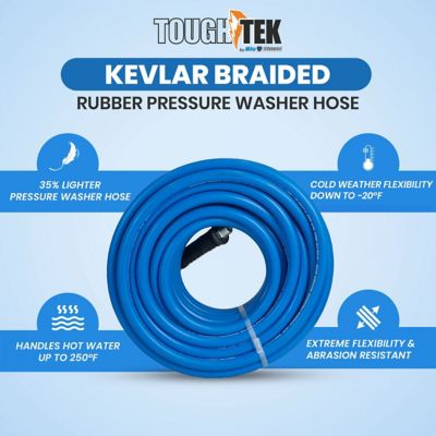 Image showing  Tough-Tek Rubber Pressure Washing Hose 1/2 in. X 100 ft.-BLUE
