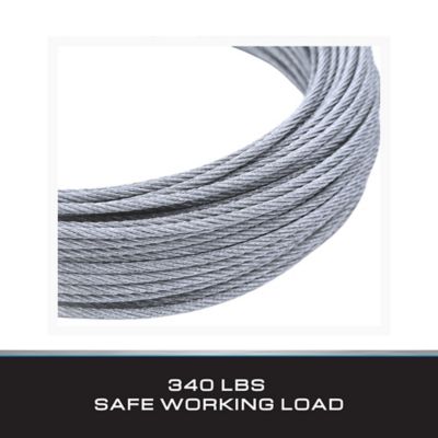 Image showing  1/8 in. x 50 ft. Galvanized Cable with Swagged Loop and Thimble