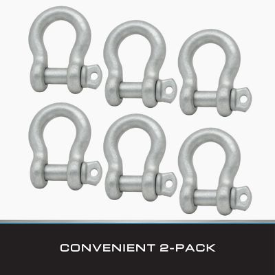 Image showing  Shackle Screw Pin Anchor 3/8 Galv, 6 pk.