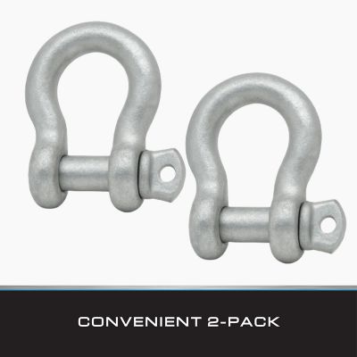 Image showing  Shackle Screw Pin Anchor 3/8 Galv, 2 pk.
