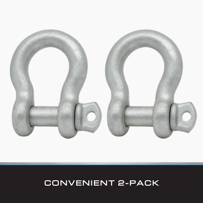 Image showing  Shackle Screw Pin Anchor 5/16 Galv, 2 pk.