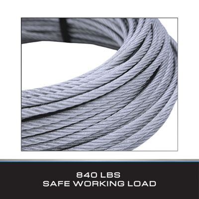 Image showing  3/16 in. x 100 ft. Galvanized Cable with Swagged Loop and Thimble