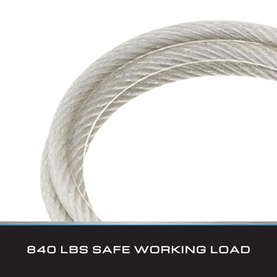 Image showing  3/16 in. ID x 1/4 in. OD x 100 ft. Galvanized Cable