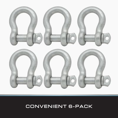 Image showing  Shackle Screw Pin Anchor 5/16 Galv, 6 pk.
