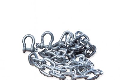 Tie Down 3/8 in. x 6 ft. Galvanized Chain and Shackles with 2 Shackles