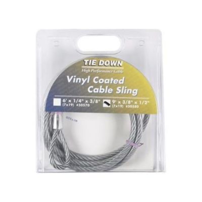 Tie Down 1/4 in. ID x 3/8 in. OD x 9 ft. Vinyl Coated Galvanized Cable