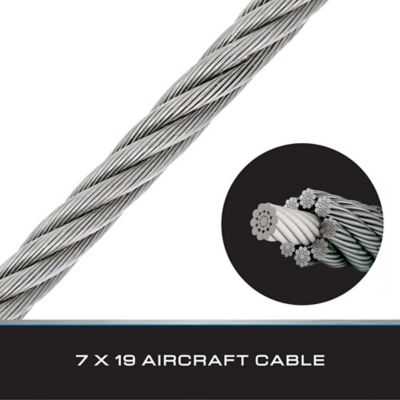 Image showing  1/4 in. ID x 3/8 in. OD x 6 ft. Vinyl Coated Galvanized Cable