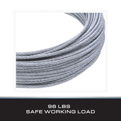 Image showing  1/16 in. x 50 ft. Galvanized Cable with Swagged Loop and Thimble