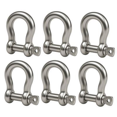 Tie Down Shackle Screw Pin 5/16 Ss, 6 pk.