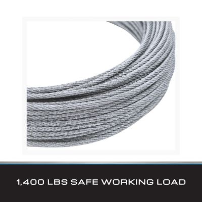 Image showing  1/4 in. x 100 ft. Galvanized Cable with Swagged Loop and Thimble
