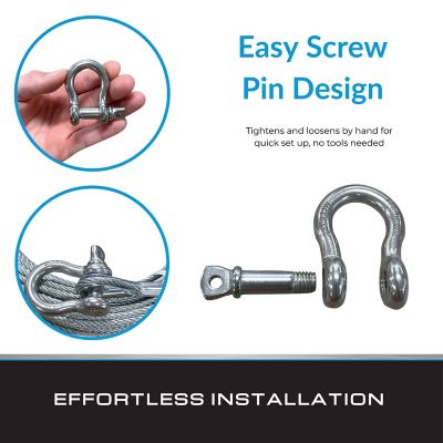 Image showing 6 th Tie Down Shackle Screw Pin 5/16 Ss, 2 pk.