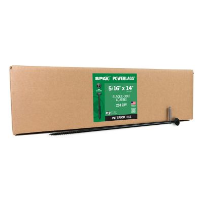 SPAX 5/16 x 14in. Interior Structural Wood Lag Screws Powerlags Washer Head T-Star (250 EA) Bulk Pail Bit Included