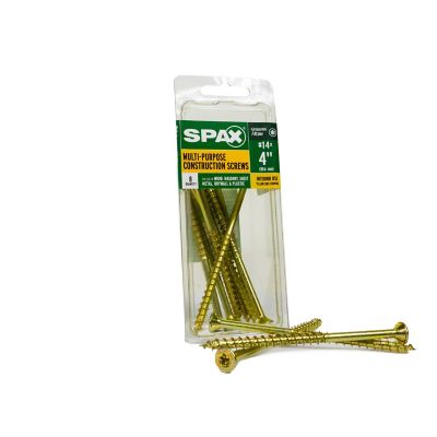 SPAX 14 x 4in. Interior Wood Screws Construction Flat Head T-Star Plus (8 EA)