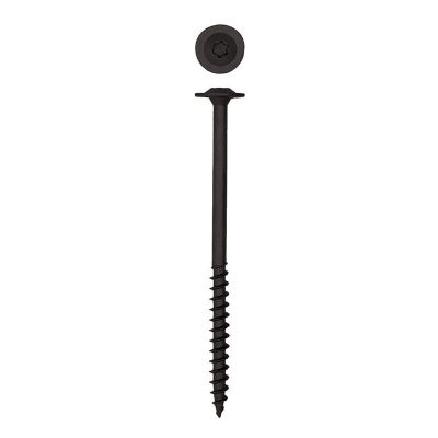 Image showing  5/16 x 5in. Exterior Structural Wood Lag Screws Powerlags Washer Head T-Star (150 EA) Bulk Mini Bit Included
