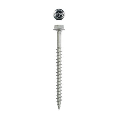 Image showing  5/16 x 4in. Interior Structural Wood Lag Screws Powerlags Hex Head Hex (50 EA) Bit Included