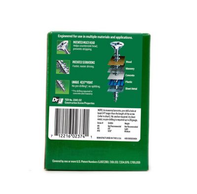 Image showing 8 th SPAX 10 x 1-1/2in. Interior Wood Screws Construction Flat Head Phillips Square Unidrive (130 EA) Bit Included