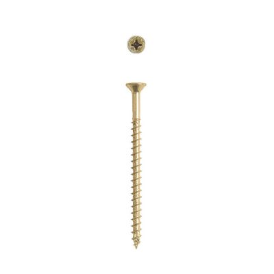 Image showing  10 x 3in. Interior Wood Screws Construction Flat Head Phillips Square Unidrive ( 72 EA ) Bit Included