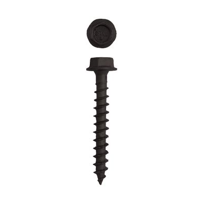 Image showing  1/4 x 2in. Exterior Structural Wood Lag Screws Powerlags Hex Head Hex (500 EA) Bulk Pail Includes 2 Bits