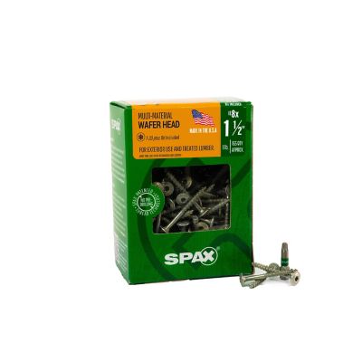 SPAX 8 x 1-1/2in. Exterior Wood Deck Screws Construction Wafer Head T-Star Plus (165 EA) Bit Included
