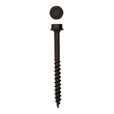 Image showing  1/2 x 5in. Exterior Structural Wood Lag Screws Powerlags Hex Head Hex (100 EA) Bulk Pail