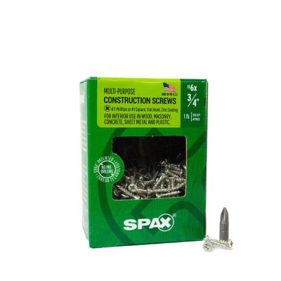 SPAX 6 x 3/4in. Interior Wood Screws Construction Flat Head Phillips Square Unidrive (480 EA) Bit Included