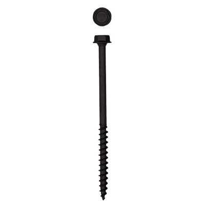 Image showing  5/16 x 5in. Exterior Structural Wood Lag Screws Powerlags Hex Head Hex (50 EA) Bit Included