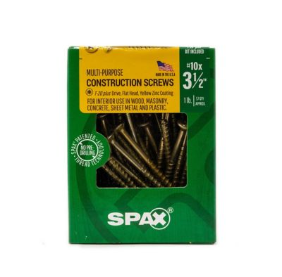 Image showing 7 th SPAX 10 x 3-1/2in. Interior Wood Screws Construction Flat Head T-Star Plus (57 EA) Bit Included