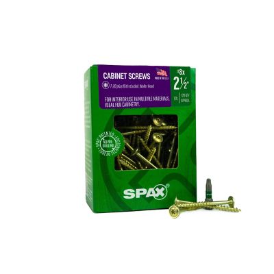 SPAX 8 x 2-1/2in. Interior Cabinet Wood Screws Construction Wafer Head T-Star Plus (120 EA) Bit Included
