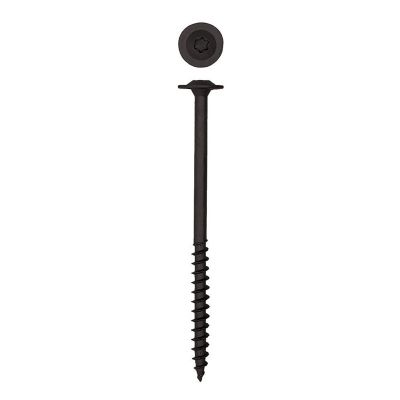 Image showing  5/16 x 5in. Exterior Structural Wood Lag Screws Powerlags Washer Head T-Star (250 EA) Bulk Pail Bit Included