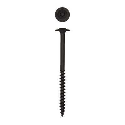 Image showing  5/16 x 4-1/2in. Exterior Structural Wood Lag Screws Powerlags Washer Head T-Star (250 EA) Bulk Pail Bit Included