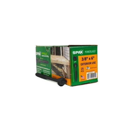 SPAX 3/8 x 6in. Exterior Structural Wood Lag Screws Powerlags Hex Head Hex (25 EA)