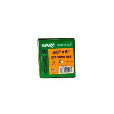 Image showing 7 th SPAX 3/8 x 6in. Exterior Structural Wood Lag Screws Powerlags Hex Head Hex (25 EA)