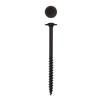Image showing  5/16 x 4-1/2in. Exterior Structural Wood Lag Screws Powerlags Washer Head T-Star (12 EA) Bit Included