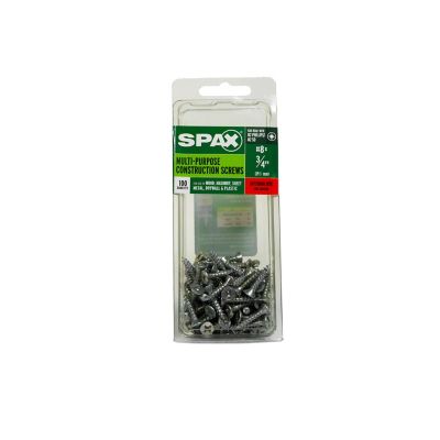Image showing 7 th SPAX 8 x 3/4in. Interior Wood Screws Construction Flat Head Phillips Square Unidrive (100 EA)