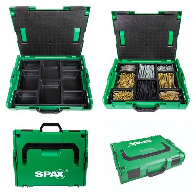 Image showing  L-Boxx Heavy-Duty Portable Storage Case & Parts Organizer 8 Compartments for Screws, Hardware & Small Tools
