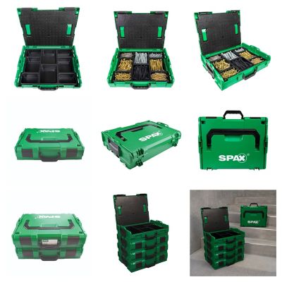 Image showing  L-Boxx Heavy-Duty Portable Storage Case & Parts Organizer 8 Compartments for Screws, Hardware & Small Tools
