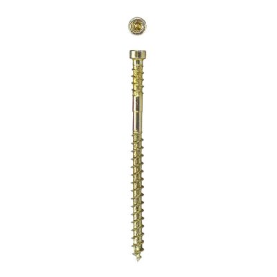 Image showing  8 x 2-1/2in. Exterior / Interior Wood Composite Double Thread Screws Powertrim Trim (100 EA) Bit Included