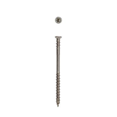 Image showing  10 x 3in. Exterior 304 Stainless Steel Wood Deck Screws Powerdeck Trim Head T?Star Plus, 330 pk.