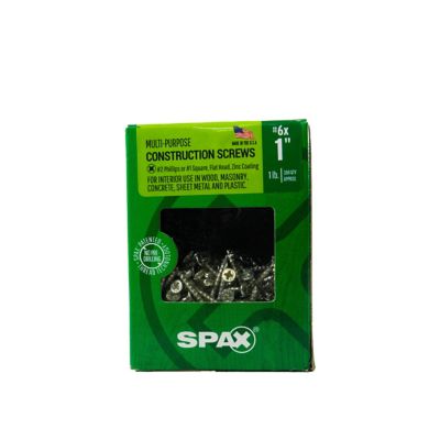 Image showing 7 th SPAX 6 x 1in. Interior Wood Screws Construction Flat Head Phillips Square Unidrive (384 EA) Bit Included