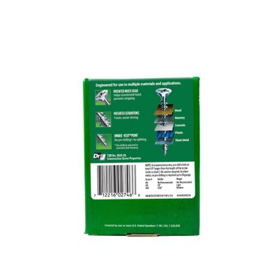 Image showing 8 th SPAX 6 x 1in. Interior Wood Screws Construction Flat Head Phillips Square Unidrive (384 EA) Bit Included
