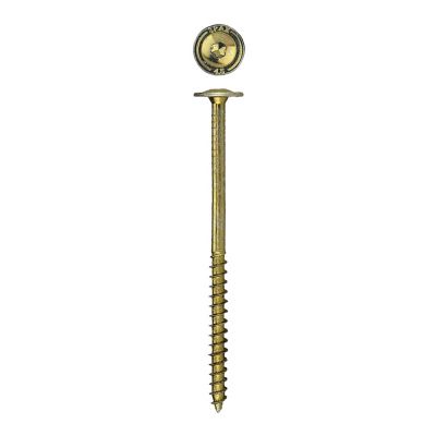 Image showing  1/4 x 4-1/2in. Interior Structural Wood Lag Screws Powerlags Washer Head T-Star (500 EA) Bulk Pail Includes 2 Bits