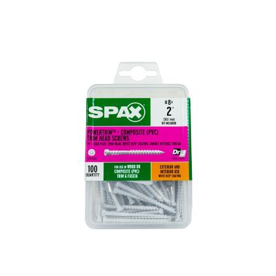 Image showing 6 th SPAX 8 x 2in. Exterior / Interior Wood Composite Double Thread Screws Powertrim Trim Head T-Star Plus (100 EA) Bit Included