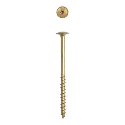 Image showing  10 x 3in. Interior Cabinet Wood Screws Construction Wafer Head T-Star Plus (185 EA) 3 LB Bit Included