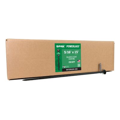SPAX 5/16 x 15in. Interior Structural Wood Lag Screws Powerlags Washer Head T-Star (250 EA) Bulk Pail Bit Included