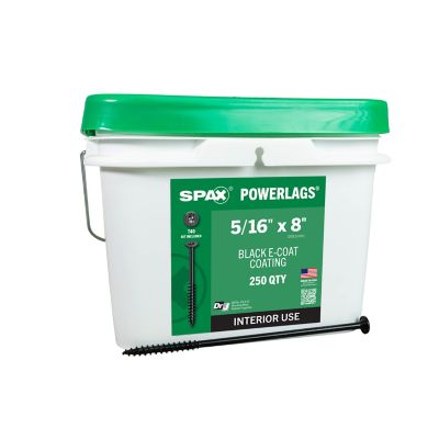 SPAX 5/16 x 8in. Interior Structural Wood Lag Screws Powerlags Pancake Head T-Star (250 EA) Bulk Pail Bit Included