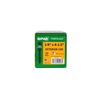 Image showing 7 th SPAX 1/4 x 4-1/2in. Exterior Structural Wood Lag Screws Powerlags Washer Head T-Star (50 EA) Bit Included