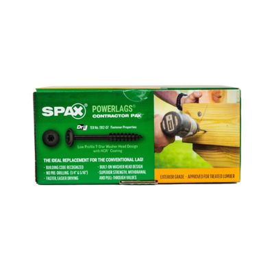 Image showing 8 th SPAX 1/4 x 4-1/2in. Exterior Structural Wood Lag Screws Powerlags Washer Head T-Star (50 EA) Bit Included
