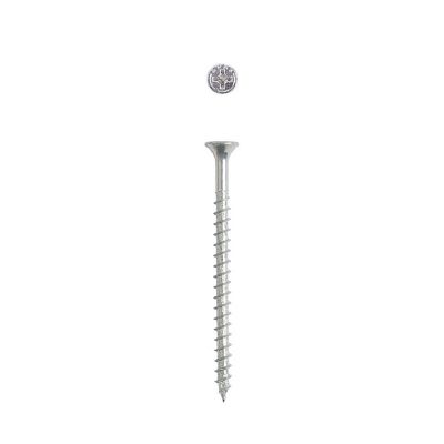 Image showing  10 x 3in. Interior Wood Screws Construction Flat Head Phillips Square Unidrive (72 EA) Bit Included