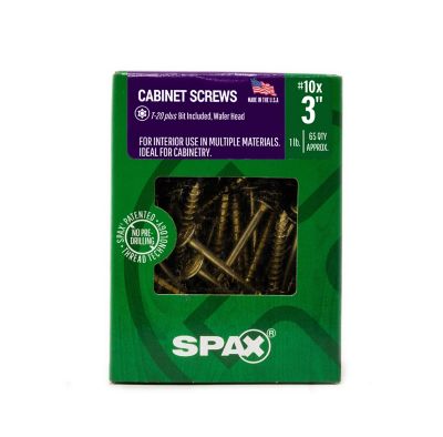 Image showing 7 th SPAX 10 x 3in. Interior Cabinet Wood Screws Construction Wafer Head T-Star Plus (65 EA) Bit Included